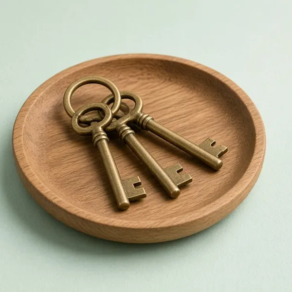 Keys on a tray